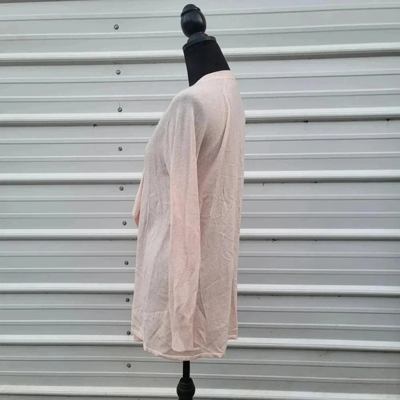 ANN TAYLOR LOFT WOMEN'S CARDIGAN BLUE LONG SLEEVE OPEN FRONT Wool Blend M - Picture 4 of 9